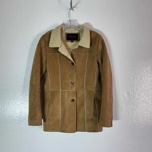 Andrew Marc New York Women's XL Faux Suede Shearling Coat  Large Winter Jacket